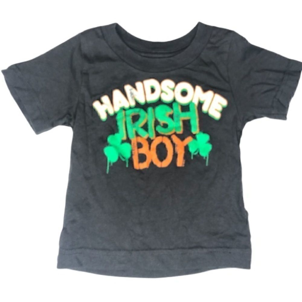3/$15 or 5/$20 Now + Zen size 12 months dark gray “Handsome Irish Boy” tee
